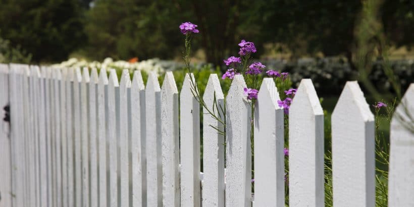 clôture jardin blanche